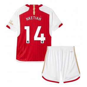 Arsenal Eddie Nketiah #14 Hemmaställ Barn 2023-24 Kortärmad (+ Korta byxor)